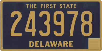DE license plate 243978