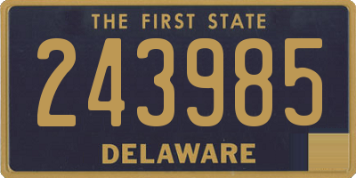 DE license plate 243985