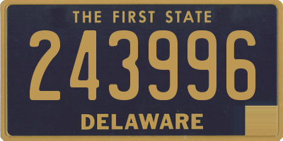 DE license plate 243996