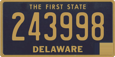 DE license plate 243998