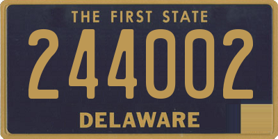 DE license plate 244002