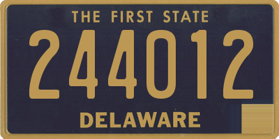 DE license plate 244012