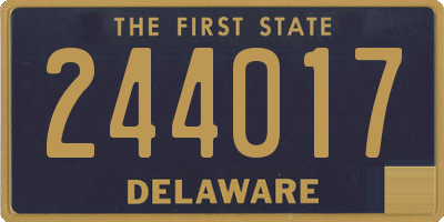 DE license plate 244017