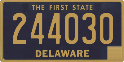 DE license plate 244030