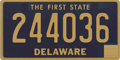 DE license plate 244036