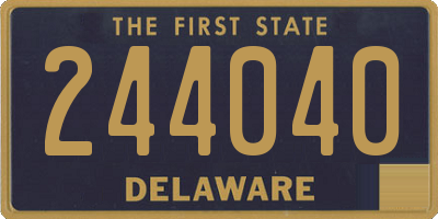 DE license plate 244040