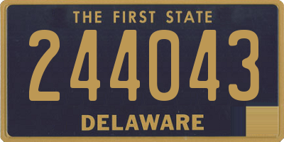 DE license plate 244043