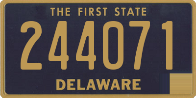 DE license plate 244071