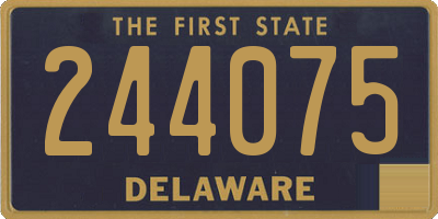 DE license plate 244075