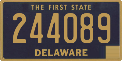 DE license plate 244089
