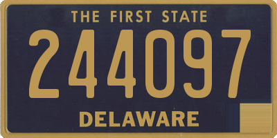 DE license plate 244097
