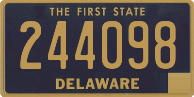 DE license plate 244098