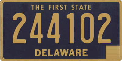 DE license plate 244102