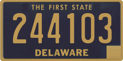DE license plate 244103