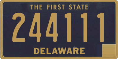 DE license plate 244111
