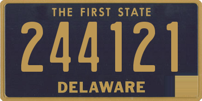 DE license plate 244121