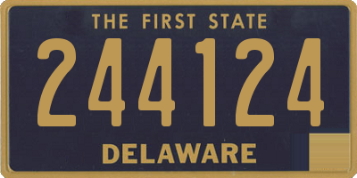 DE license plate 244124