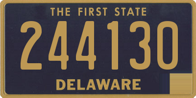DE license plate 244130
