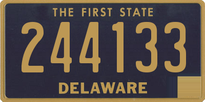 DE license plate 244133