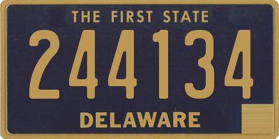 DE license plate 244134