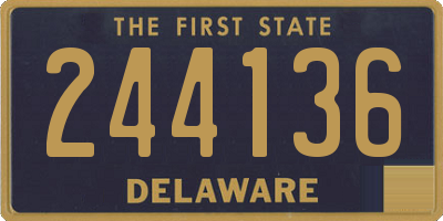DE license plate 244136