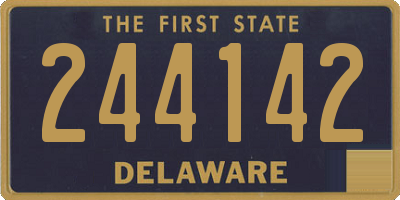 DE license plate 244142