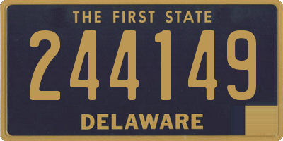 DE license plate 244149