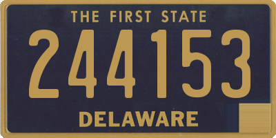 DE license plate 244153
