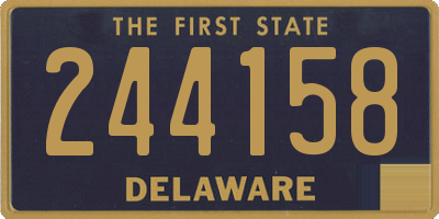 DE license plate 244158