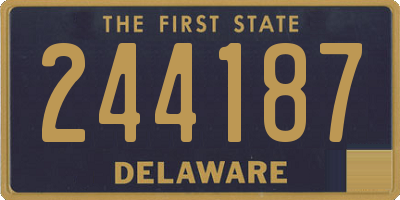 DE license plate 244187