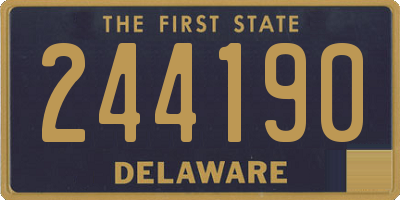 DE license plate 244190