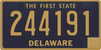 DE license plate 244191