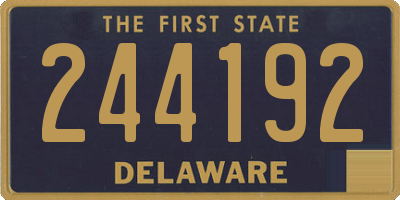 DE license plate 244192