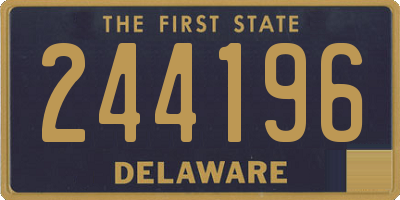 DE license plate 244196
