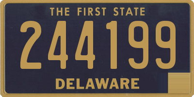 DE license plate 244199