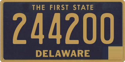 DE license plate 244200