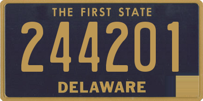 DE license plate 244201