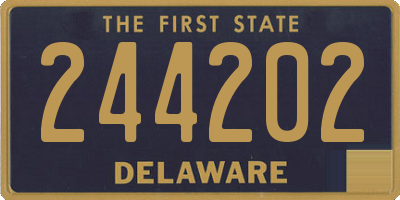 DE license plate 244202