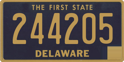 DE license plate 244205