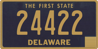 DE license plate 24422