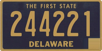 DE license plate 244221