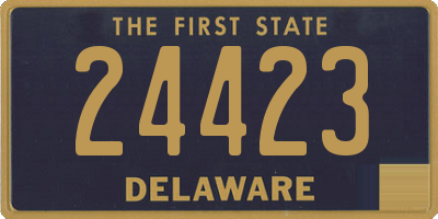 DE license plate 24423