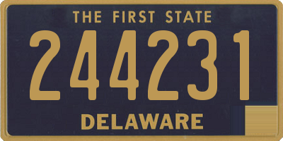DE license plate 244231