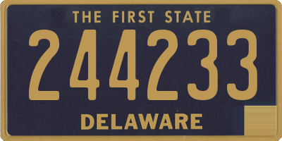 DE license plate 244233