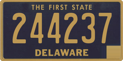 DE license plate 244237