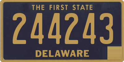 DE license plate 244243
