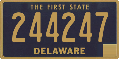 DE license plate 244247