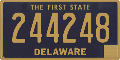 DE license plate 244248