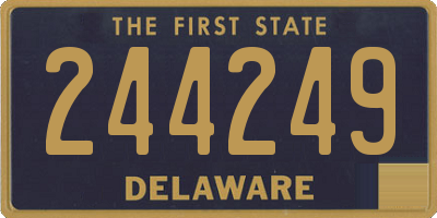 DE license plate 244249
