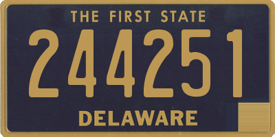 DE license plate 244251